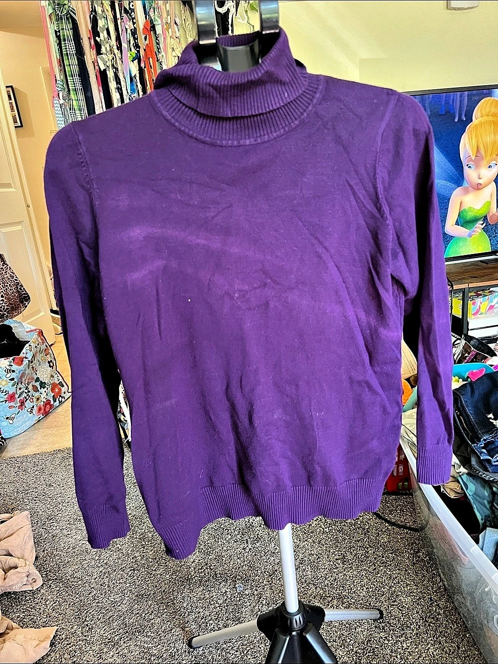 Joseph A. Purple Turtleneck Sweater